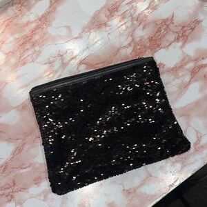 Black Sequin Clutch Bag